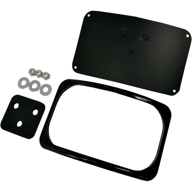 DRAG SPECIALTIES GL/BLK 3-BOLT SM/RADIUS LIC/PLT MNT 2030-0628