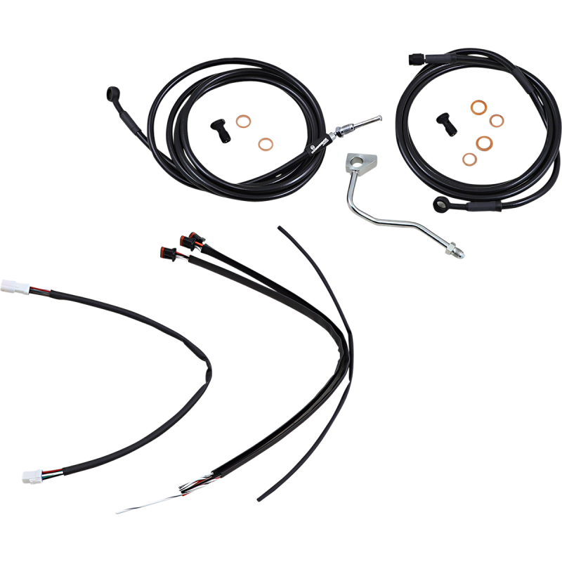 BURLY BRAND CONTROL KIT - 16" APE HANGER HANDLEBARS - ABS B30-1186