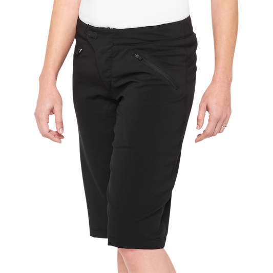 100% RIDECAMP WOMEN'S SHORTS BLACK SM 45901-001-10