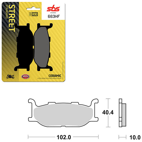 SBS ATV/UTV CERAMIC BRAKE PAD  6190663100