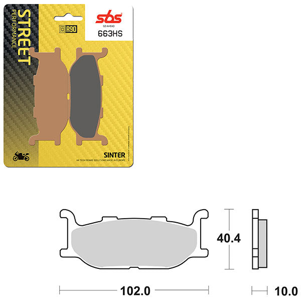 SBS PERFORMANCE HS SINTER BRAKE PAD  6250663100