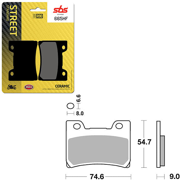SBS ATV/UTV CERAMIC BRAKE PAD  6190665100