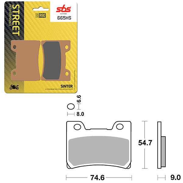 SBS PERFORMANCE HS SINTER BRAKE PAD  6250665100