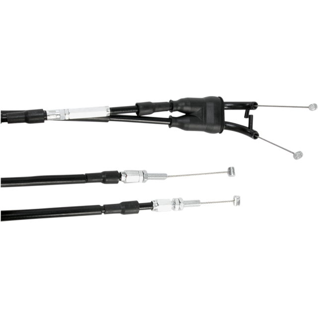 MOTION PRO THROTTLE CABLE PUSH-PULL BLACK VINYL SET 04-0278