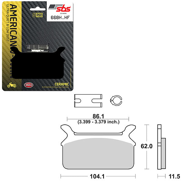 SBS HIGH POWER & NOISE REDUCTION CERAMIC BRAKE PAD  6490668100