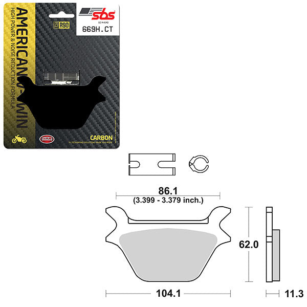 SBS HIGH POWER & NOISE REDUCTION CARBON BRAKE PAD  6510669100
