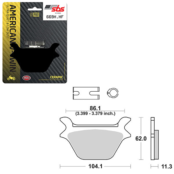 SBS HIGH POWER & NOISE REDUCTION CERAMIC BRAKE PAD  6490669100