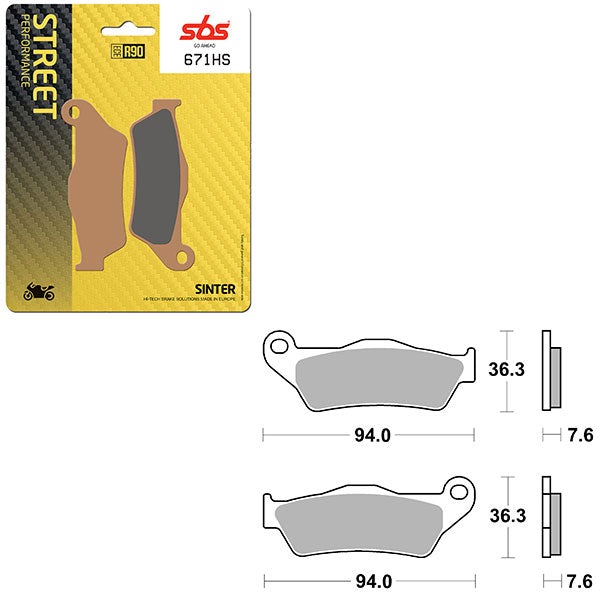 SBS PERFORMANCE HS SINTER BRAKE PAD  6250671100