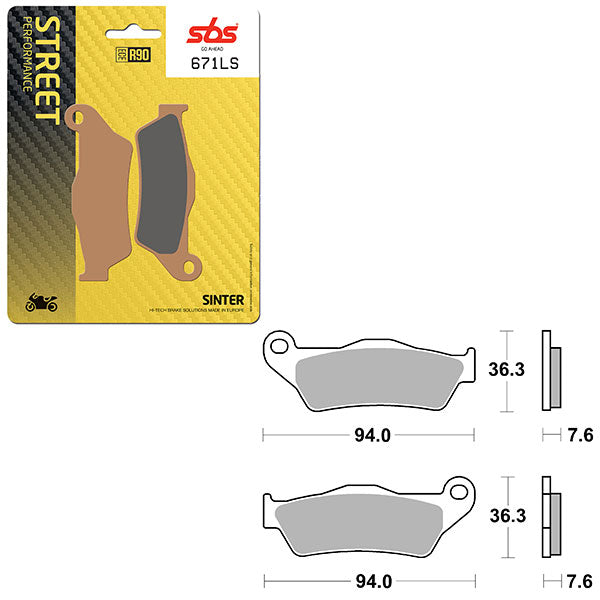 SBS PERFORMANCE LS SINTER BRAKE PAD  6260671100