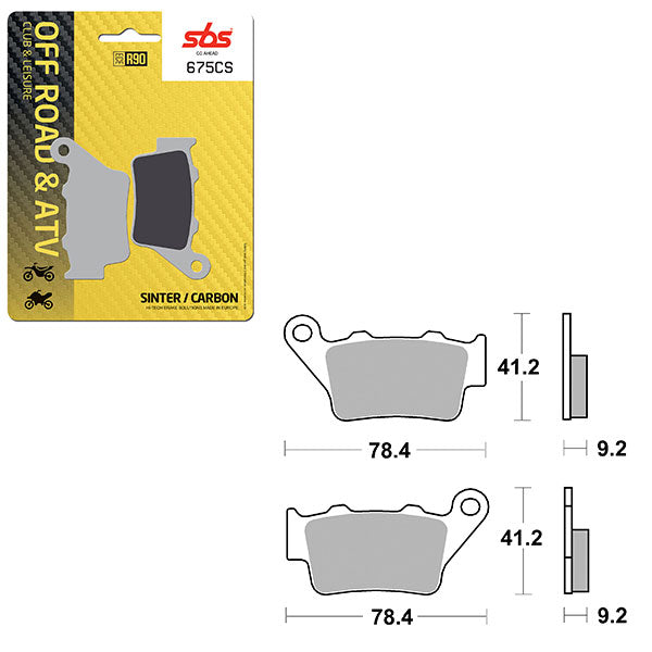 SBS CLUB, TRAILS & LEISURE CARBON BRAKE PAD  6330675100