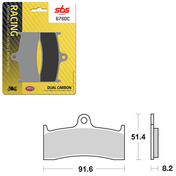 SBS DUAL CARBON FRONT FOR RACE USE ONLY BRAKE PAD  6290676100