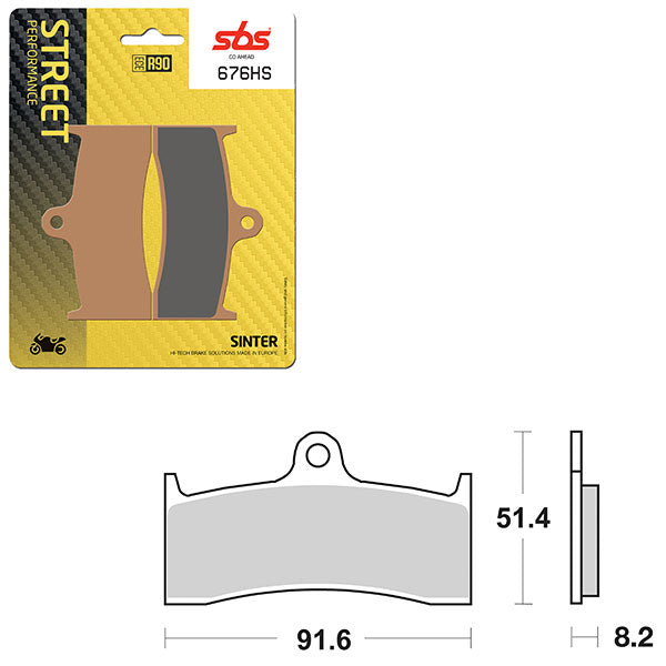 SBS PERFORMANCE HS SINTER BRAKE PAD  6250676100