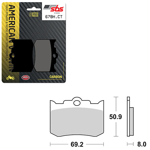 SBS HIGH POWER & NOISE REDUCTION CARBON BRAKE PAD  6510678100