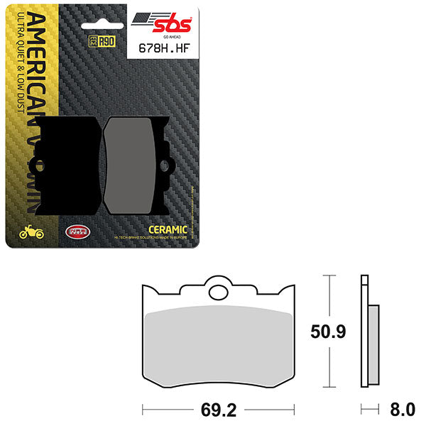 SBS HIGH POWER & NOISE REDUCTION CERAMIC BRAKE PAD  6490678100