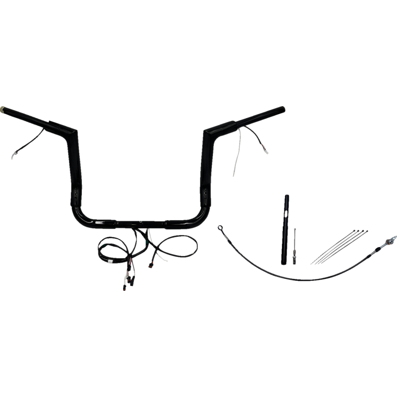 FAT BAGGERS INC HANDLEBAR KIT - FLAT TOP - 12" - BLACK 612012-B