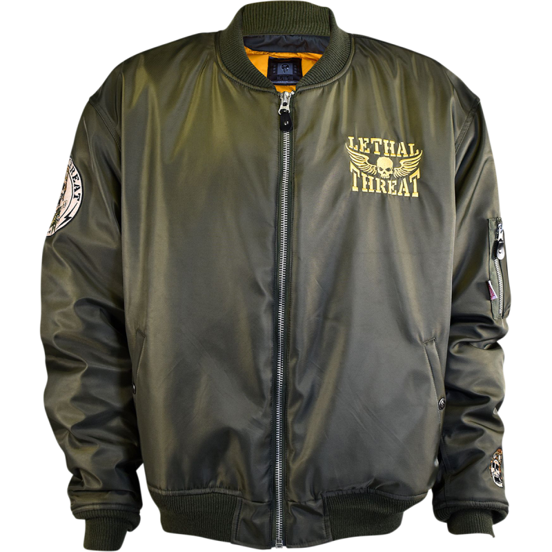 LETHAL THREAT JCKT TXT BOMBSAWAY GRN 3X JT84030XXXL