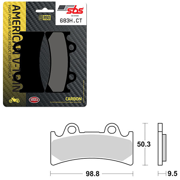 SBS HIGH POWER & NOISE REDUCTION CARBON BRAKE PAD  6510683100
