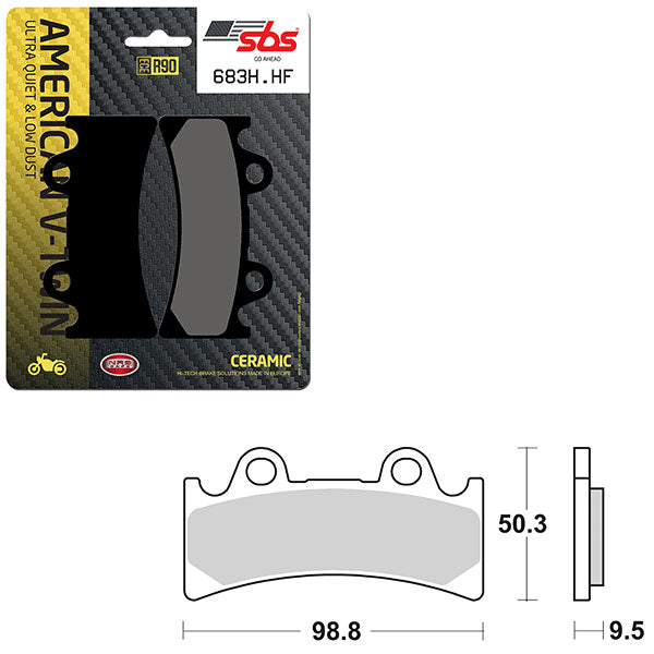SBS HIGH POWER & NOISE REDUCTION CERAMIC BRAKE PAD  6490683100