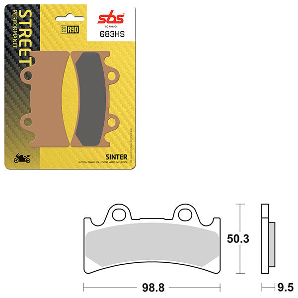 SBS PERFORMANCE HS SINTER BRAKE PAD  6250683100