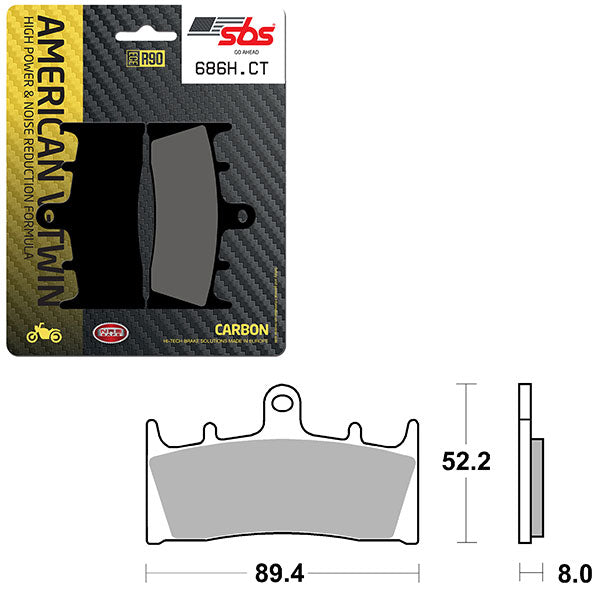 SBS HIGH POWER & NOISE REDUCTION CARBON BRAKE PAD  6510686100