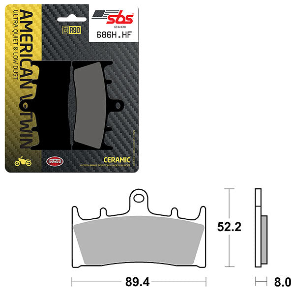 SBS HIGH POWER & NOISE REDUCTION CERAMIC BRAKE PAD  6490686100