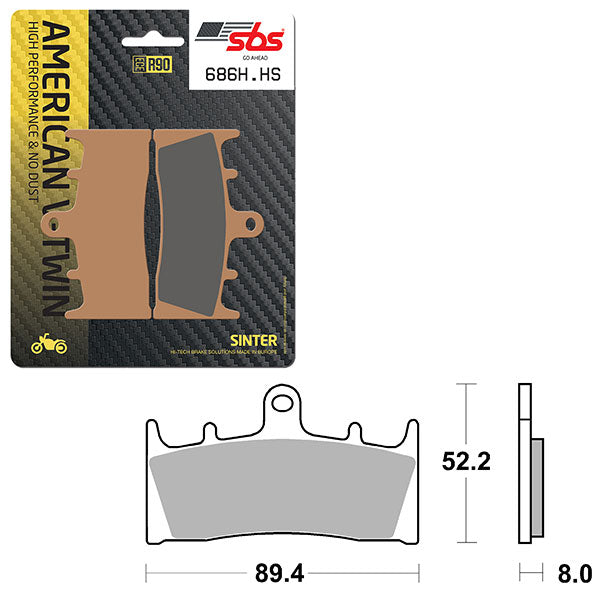 SBS HIGH PERFORMANCE & NO DUST SINTER BRAKE PAD  6550686100