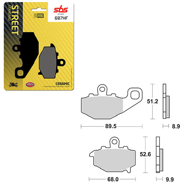 SBS ATV/UTV CERAMIC BRAKE PAD  6190687100