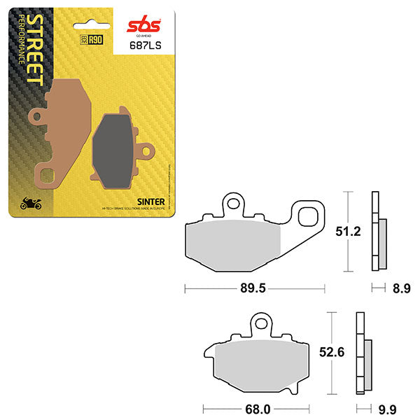 SBS PERFORMANCE LS SINTER BRAKE PAD  6260687100