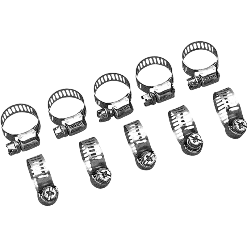DRAG SPECIALTIES STAINLESS MINI-CLAMP 10PK DRAG 2152