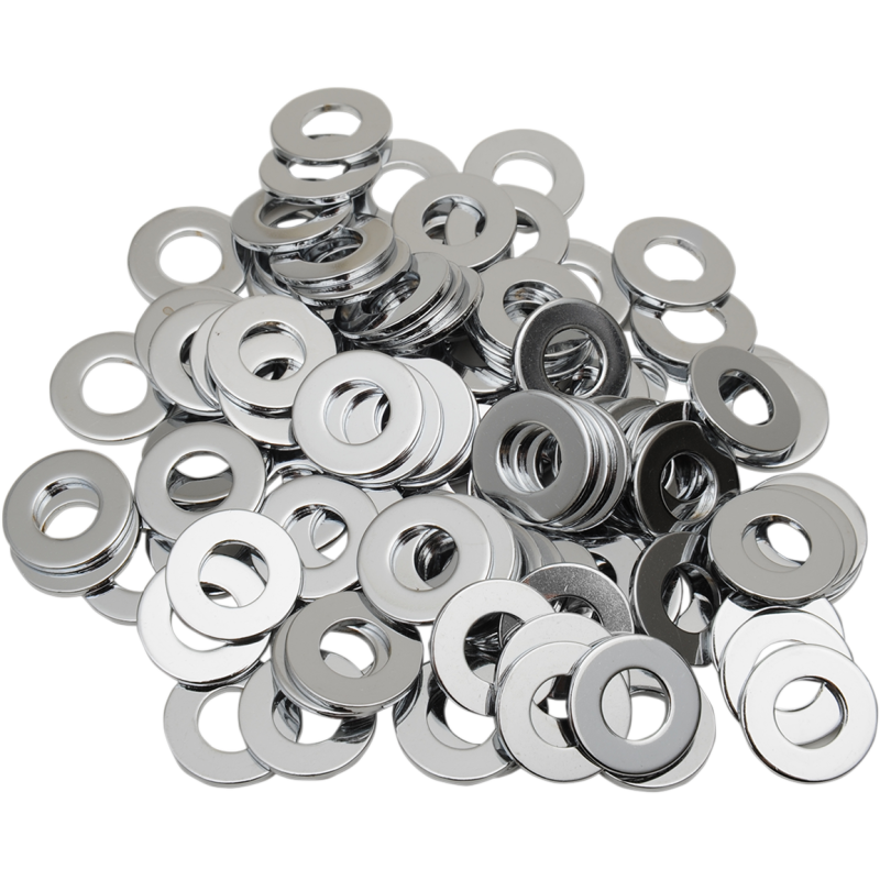 DRAG SPECIALTIES 5/16" FLAT WASHERS(100 BAG) CY-CHROME MPB175