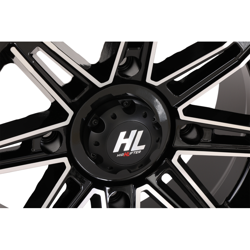 HIGHLIFTER HL22 ALLOY 14X7 4/156 4+3 (+10MM) GLOSS BLACK MACHINED W1 14HL22-1156