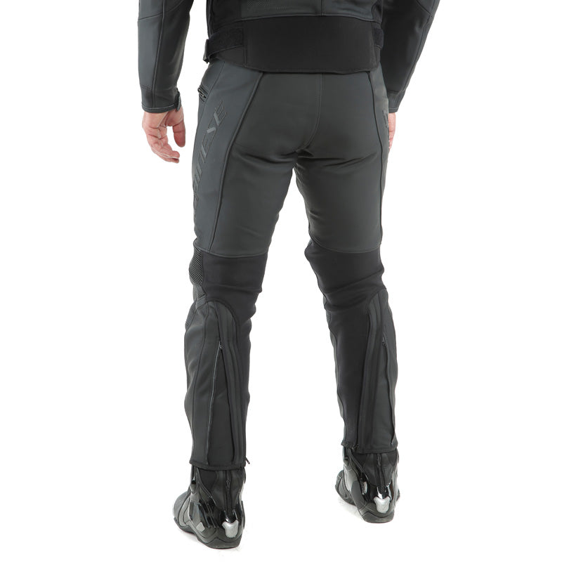 DAINESE PONY 3 PERF. LEATHER PANTS BLACK-MATT 1553712-076-60