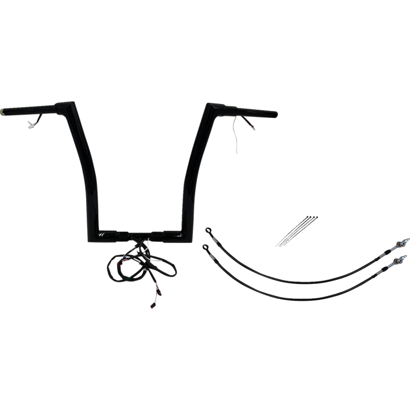 FAT BAGGERS INC HANDLEBAR KIT - FLAT TOP - 16" - BLACK 602316-B
