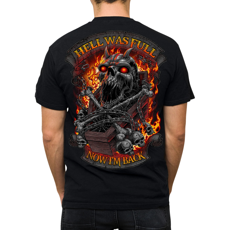LETHAL THREAT TEE HELLWASFULL BLK 5X LT20901-5XL