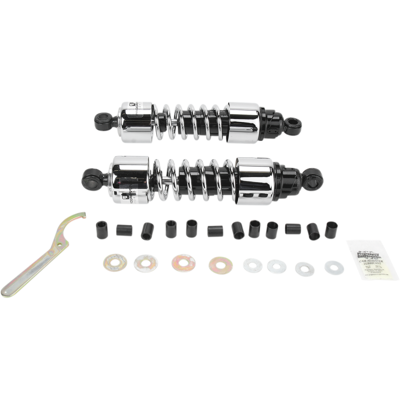 PROGRESSIVE SUSPENSION SHOCKS - 412 CRUISER SERIES - CHROME - 12.5" - HEAVY DUTY 412-4206C