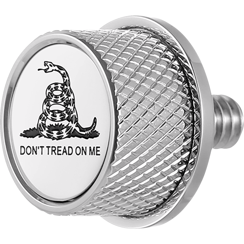 FIGURATI DESIGNS SEAT SCREW SILVER WITH 3M DON'T TREAD ON ME INSERT FD40-SEAT_SCREW-SS