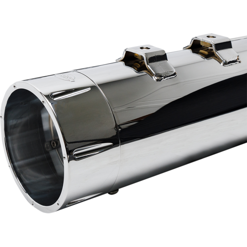 S&S CYCLE 17-19 4.5" MK45 FLHT CHR/CHR MUFF W/ TRACER E CAP 550-0669