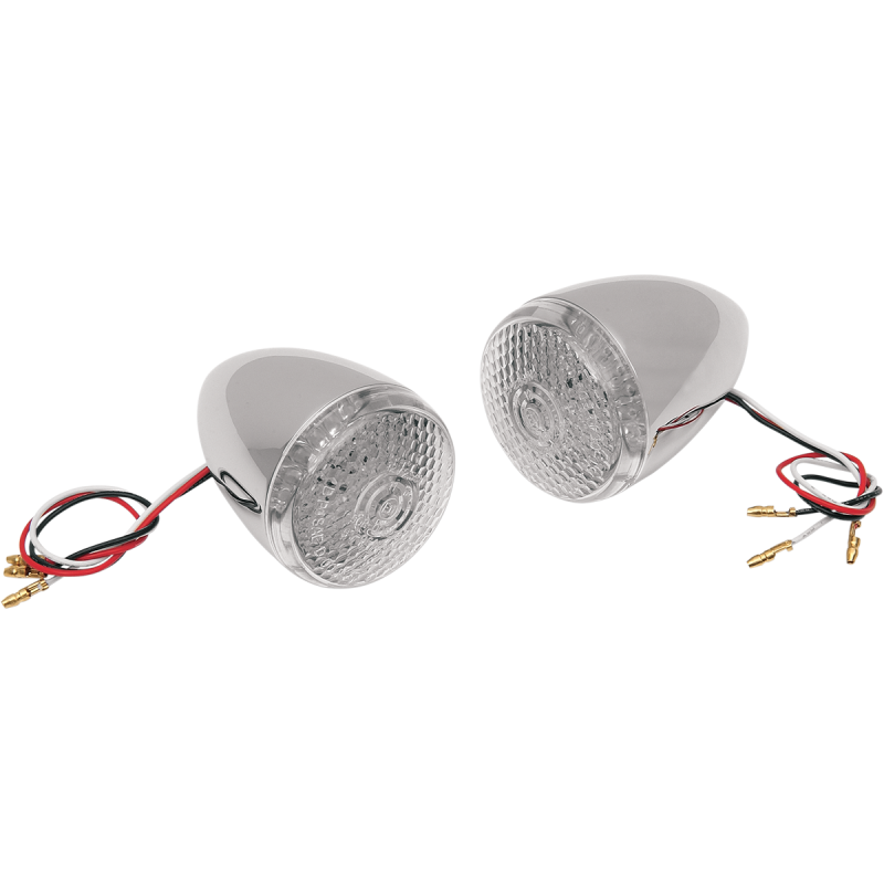 DRAG SPECIALTIES LED REAR DEUCE T/SIGNAL RED W/CLR LEN PR 2020-0278