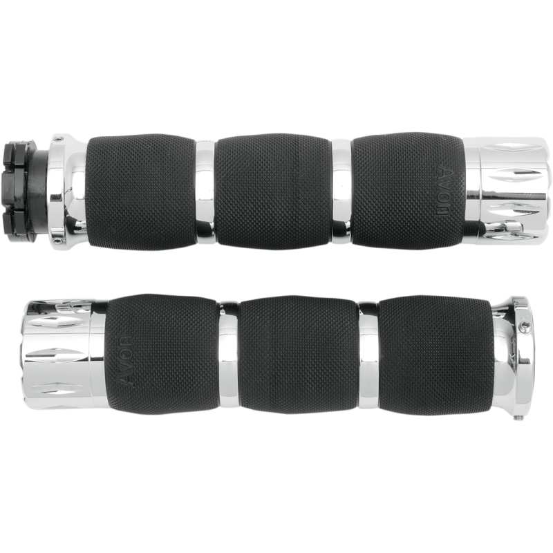 AVON GRIPS AIR CUSHIONED CHROME METRIC TOURING RIVAL MT-AIR-90-CH-RI