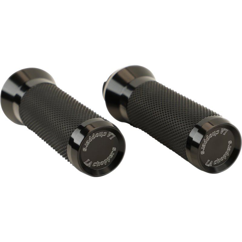 LA CHOPPERS GRIPS TBW BLACK ANODIZE LA-7492-00B