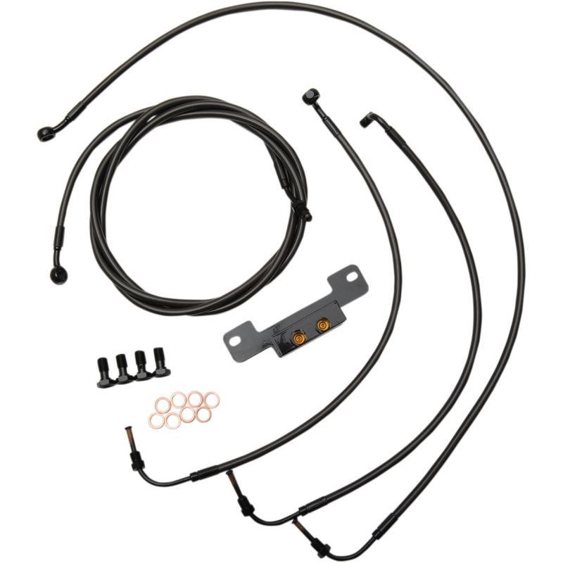 LA CHOPPERS CABLE KIT SS MIDNIGHT 19" FL17+NOABS LA-8055KT-19M