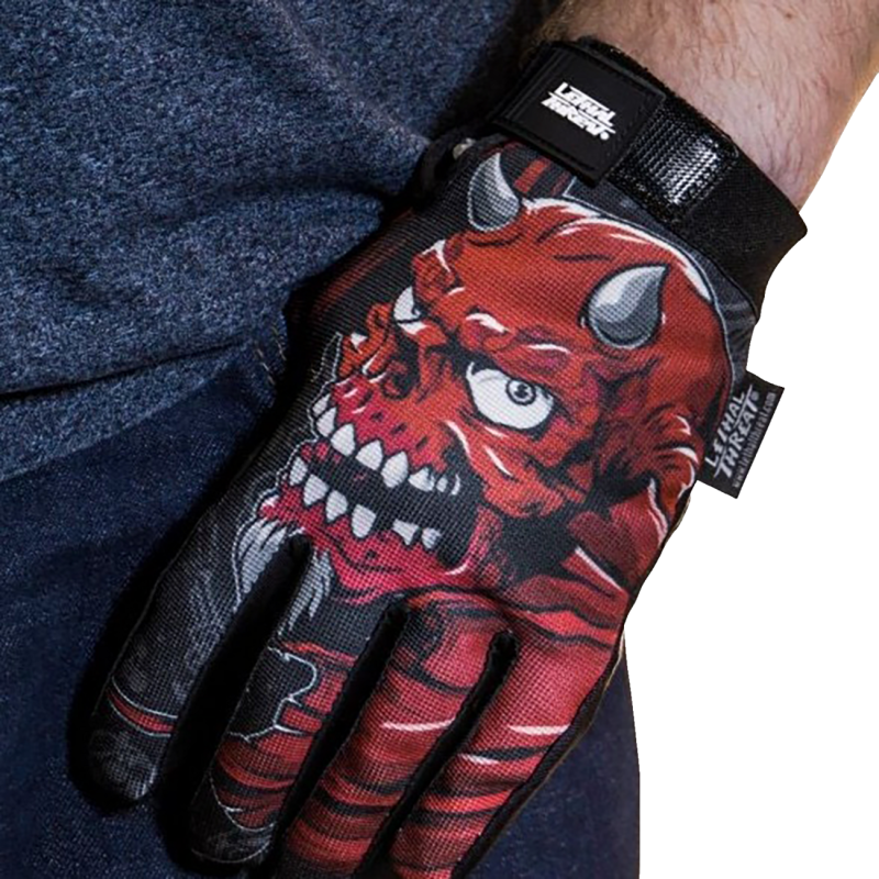 LETHAL THREAT GLOVE GOOD N EVIL BK SM GL15021S