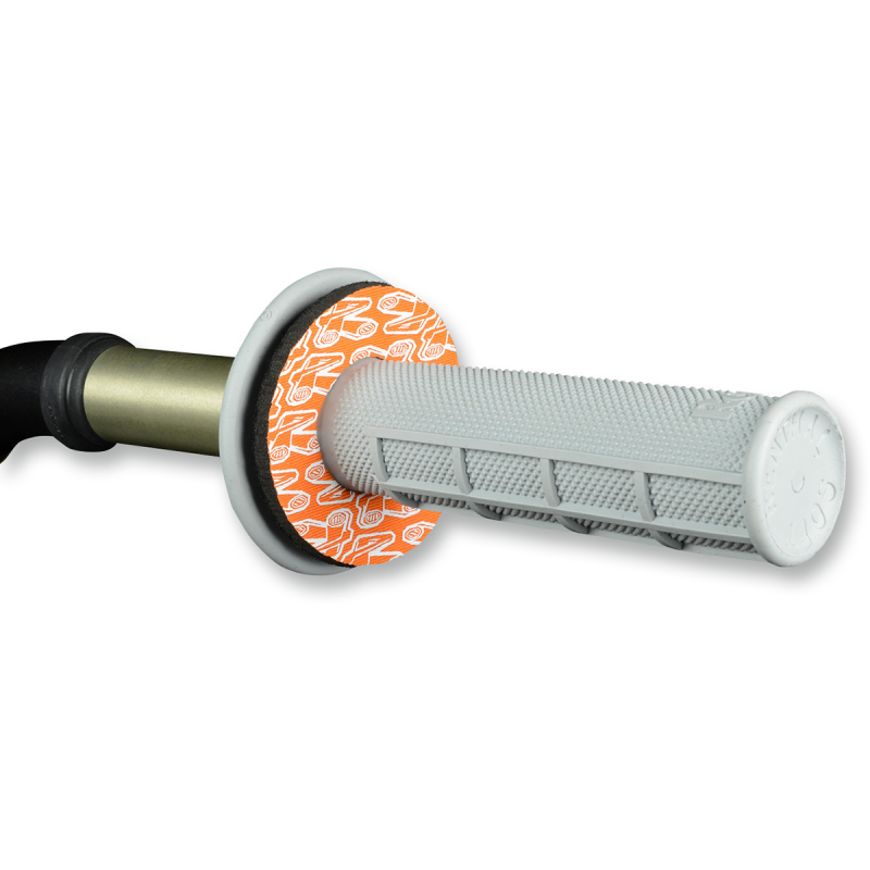 RENTHAL GRIP DONUTZ WHITE ON ORANGE RENTHAL G204