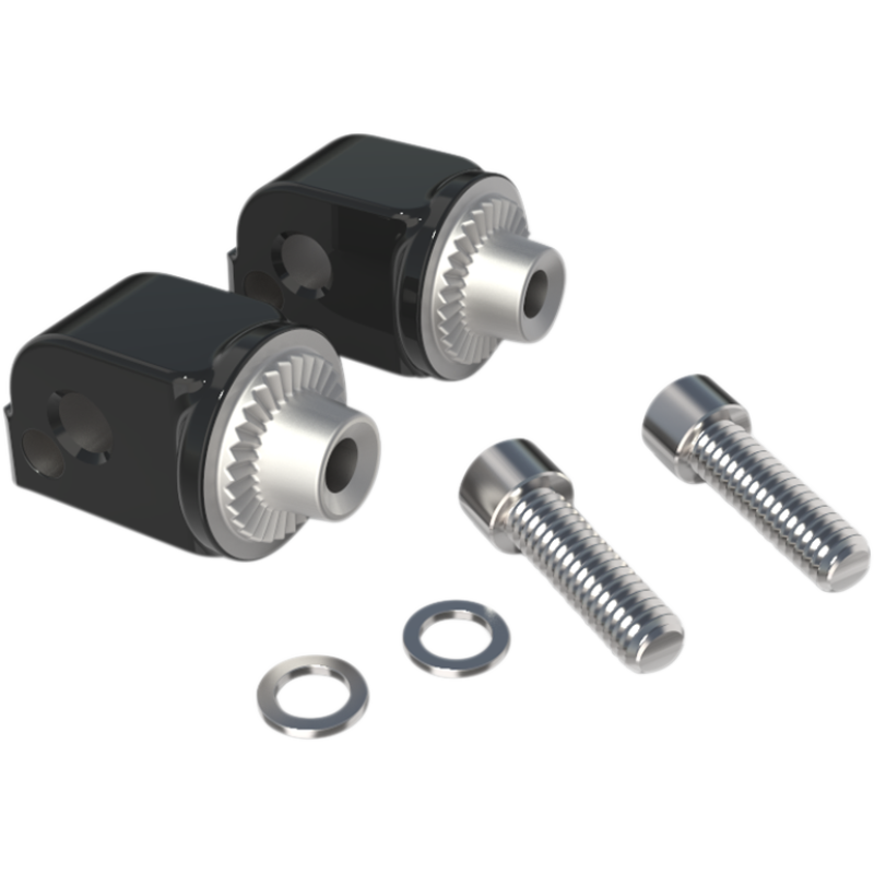 CIRO LLC PASSENGER FOOTREST ADAPTERS FOR '18-UP SOFTAIL, BLACK 60016