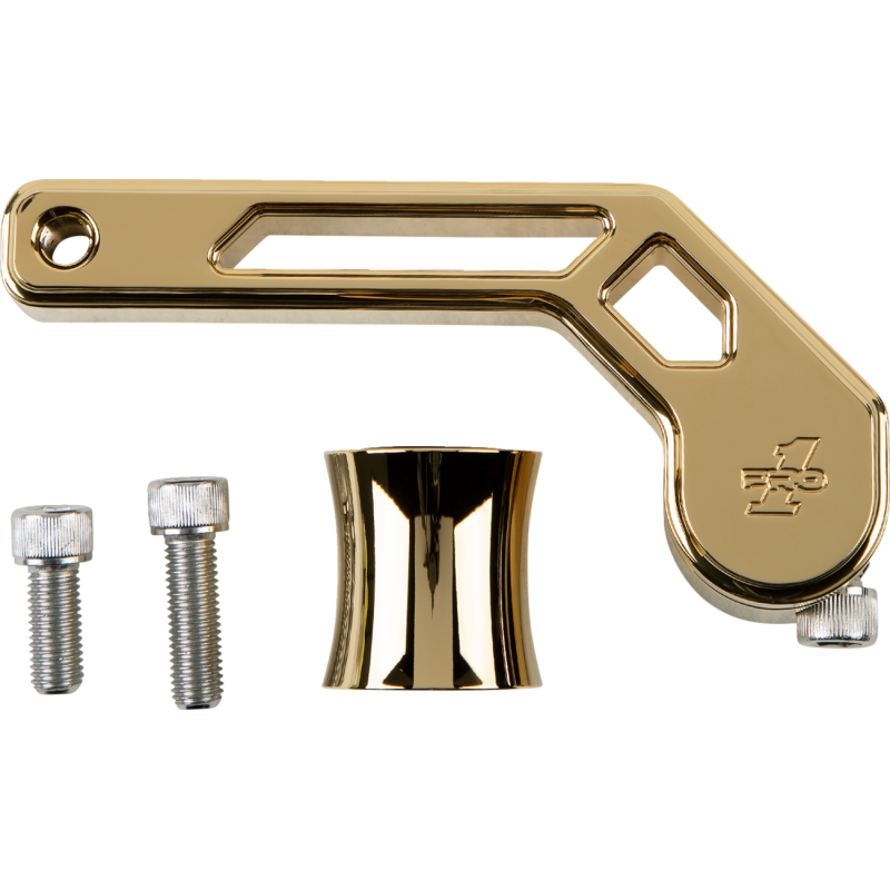PRO-ONE PERF.MFG. SHIFTER ARM, GOLD TITANIUM NITRIDE COATED, 88-LATER TOURING 500775TIN