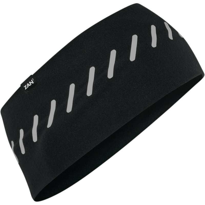 ZAN HEADGEAR HEADBAND SPORTFLEX SERIES REFLECTIVE BLACK HBL114R