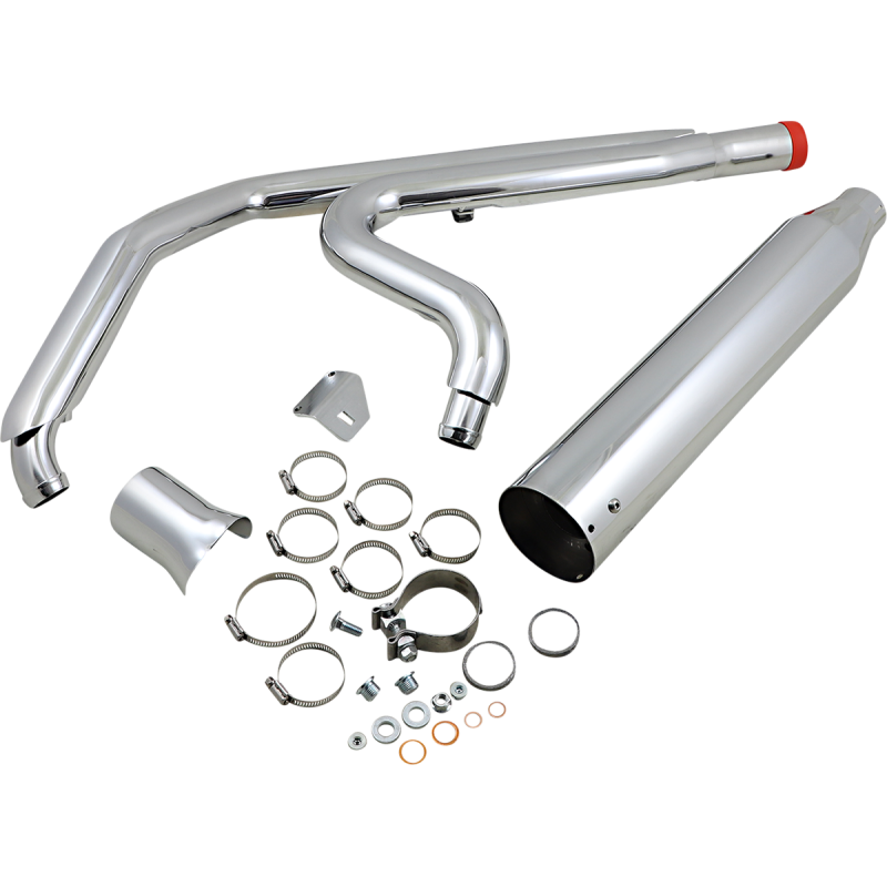 KHROME WERKS OUTLAW 2-1 SYSTEM NO-TIP,CHROME,M8 200770