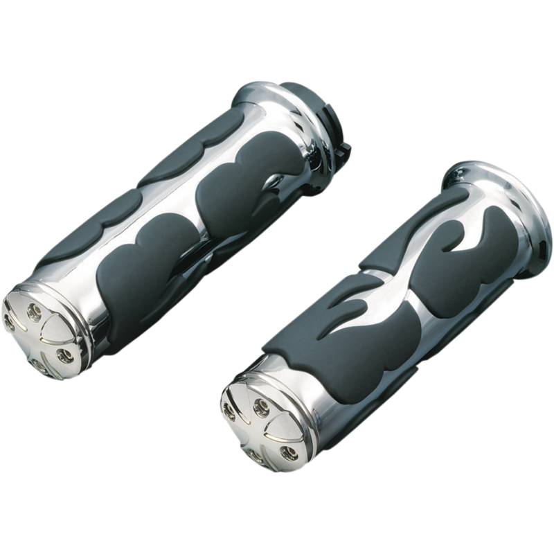 KURYAKYN 08-19 FLHT ISO FLAME GRIPS WO/ THR BOSS PR PN 6269 KUR6269