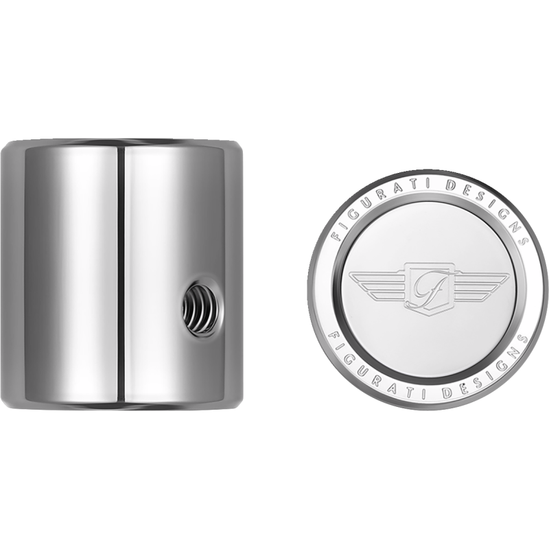FIGURATI DESIGNS HEEL-TOE SHIFTER COVER SILVER WITH FIGURATI DESIGNS LOGO FD01-HTSC-SS