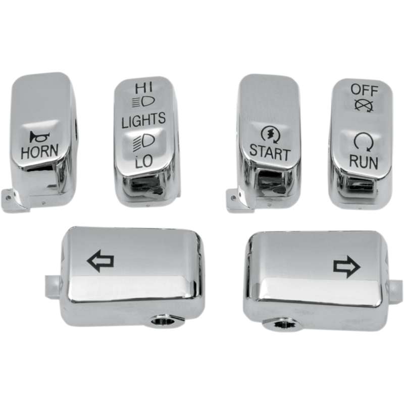 DRAG SPECIALTIES 96-13 TOURING 6PCS H/BAR SWITCH CAP KIT 0616-0128